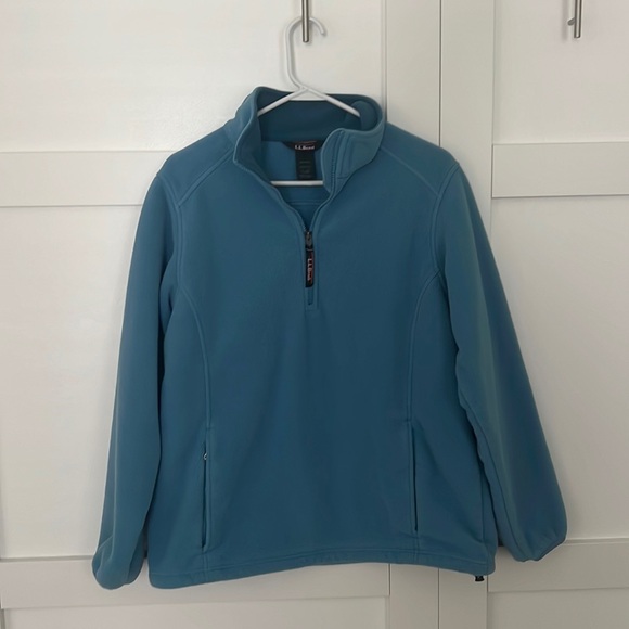 L.L. Bean Quarter Zip Fleece L - Picture 1 of 8